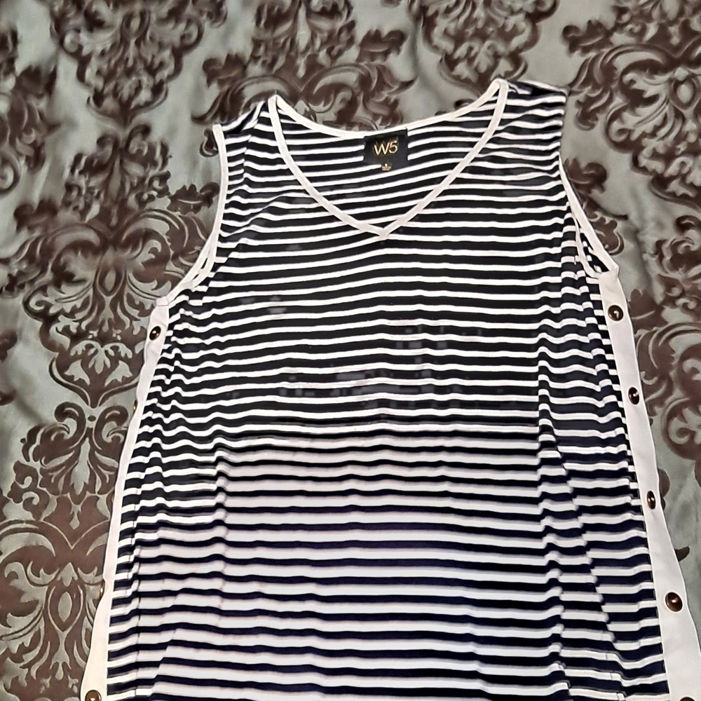 W5 Monochrome‎ Striped Tank Top